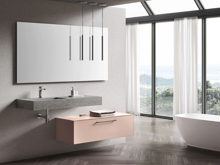 ECLIPSE ECL03 - Suspended bathroom cabinet with drawers _ Gruppo Geromin